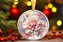 Round Christmas Ornament Sublimation|Clipart Product Image 1