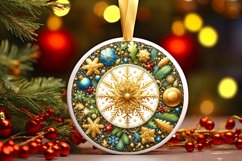 Round Christmas Ornament Sublimation|Clipart Product Image 3