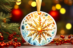 Round Christmass Ornament PNG Product Image 1