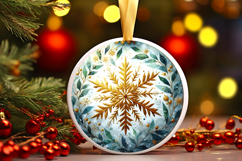Round Christmass Ornament PNG Product Image 1