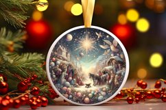 Round Christmas Ornament Sublimation|Clipart Product Image 1