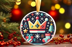 Round Christmas Ornament Sublimation|Clipart Product Image 1