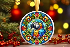 Round Christmas Ornament Sublimation|Clipart Product Image 2
