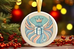 Round Christmas Ornament Sublimation|Clipart Product Image 2