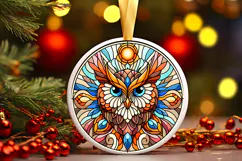 Round Christmass Ornament PNG Product Image 1