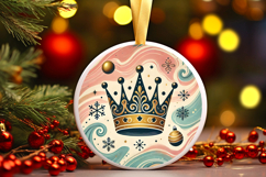 Round Christmass Ornament PNG Product Image 1