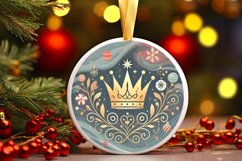 Round Christmas Ornament Sublimation|Clipart Product Image 1