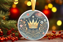 Round Christmass Ornament PNG Product Image 1