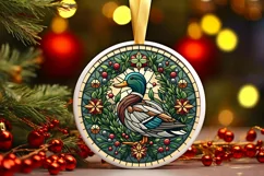 Round Christmas Ornament Sublimation|Clipart Product Image 1