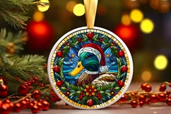 Round Christmas Ornament Sublimation|Clipart Product Image 1