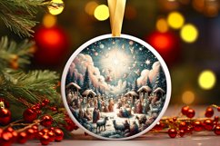 Round Christmas Ornament Sublimation|Clipart Product Image 1