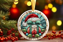 Round Christmas Ornament Sublimation|Clipart Product Image 2