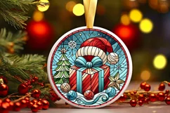 Round Christmas Ornament Sublimation|Clipart Product Image 2