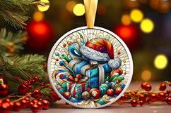 Round Christmas Ornament Sublimation|Clipart Product Image 1