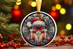 Round Christmas Ornament Sublimation|Clipart Product Image 1