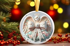 Round Christmas Ornament Sublimation|Clipart Product Image 2