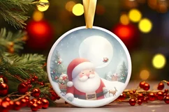 Santa Christmas Ornament PNG Product Image 3