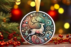 Round Christmas Ornament Sublimation|Clipart Product Image 1