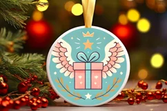 Round Christmas Ornament Sublimation|Clipart Product Image 1