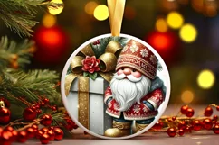 Round Christmas Ornament Sublimation|Clipart Product Image 2