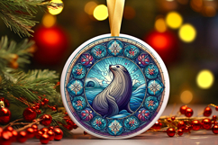 Round Christmass Ornament PNG Product Image 1
