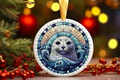 Round Christmas Ornament Sublimation|Clipart Product Image 1