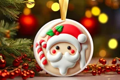 Round Christmas Ornament Sublimation|Clipart Product Image 2