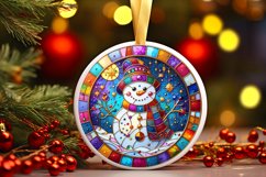 Round Christmas Ornament Sublimation|Clipart Product Image 1
