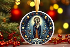 Round Christmas Ornament Sublimation|Clipart Product Image 1