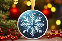 Round Christmas Ornament Sublimation|Clipart Product Image 1