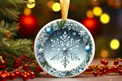 Round Christmas Ornament Sublimation|Clipart Product Image 1