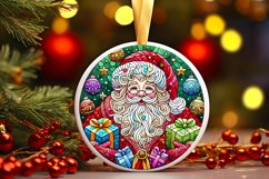 Round Christmas Ornament Sublimation|Clipart Product Image 1