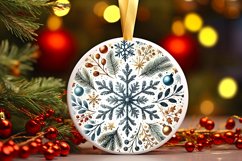 Round Christmas Ornament Sublimation|Clipart Product Image 1