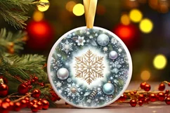 Round Christmas Ornament Sublimation|Clipart Product Image 1