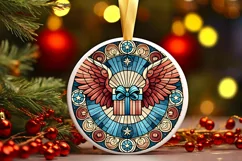 Round Christmas Ornament Sublimation|Clipart Product Image 2