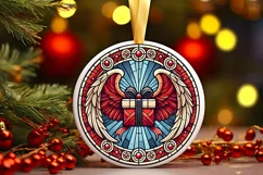 Round Christmas Ornament Sublimation|Clipart Product Image 2