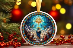 Round Christmas Ornament Sublimation|Clipart Product Image 1