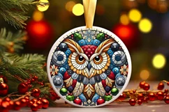 Round Christmas Ornament Sublimation|Clipart Product Image 2