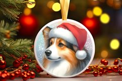 Dog Round Ornament Sublimation PNG Product Image 3