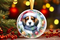Dog Round Ornament Sublimation PNG Product Image 3
