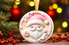 Round Christmas Ornament Sublimation|Clipart Product Image 1