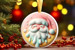 Round Christmas Ornament Sublimation|Clipart Product Image 1