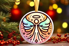 Round Christmas Ornament Sublimation|Clipart Product Image 1