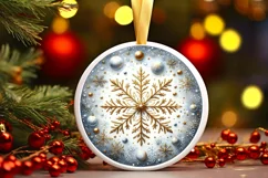 Round Christmas Ornament Sublimation|Clipart Product Image 3