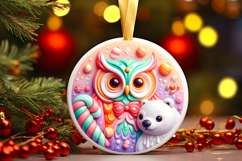 Round Christmass Ornament PNG Product Image 1