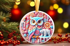 Round Christmas Ornament Sublimation|Clipart Product Image 1
