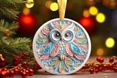 Round Christmas Ornament Sublimation|Clipart Product Image 1