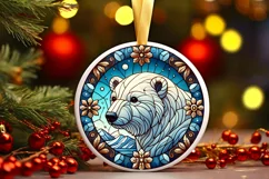 Round Christmas Ornament Sublimation|Clipart Product Image 1