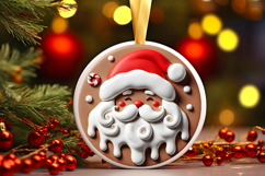 Round Christmass Ornament PNG Product Image 1