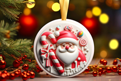 Round Christmass Ornament PNG Product Image 1